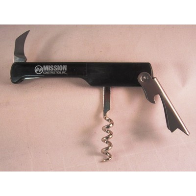 Stainless Steel Waiter's Corkscrew w/Plastic Handle