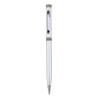 Twist Action Pen With Metallic Color Barrel