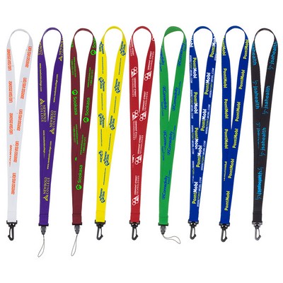 "Aurora" 3/4" Super Soft Polyester Silkscreen Lanyard (Overseas Production 8-10 Weeks)