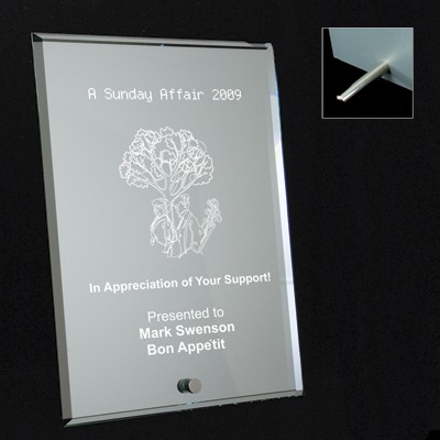 6"x8" Mirrored Glass Plaque