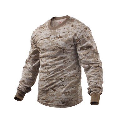 Desert Digital Camouflage Long Sleeve T-Shirt (S to XL)