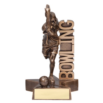 Bowling, Female - Billboard Resins - 6-1/2"