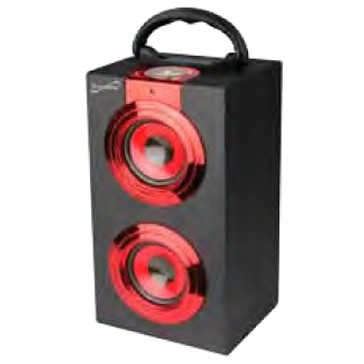 Portable Rechargeable Media Speaker with FM Radio (Chrome)