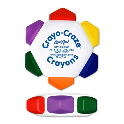 Liqui-Mark® Crayo-Craze® 6-Color Crayon Wheel (White)