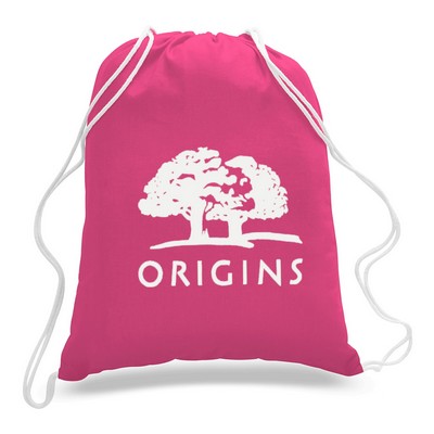 Drawstring Tote Backpack---Hot Pink