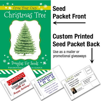 Christmas Tree Seeds - Douglas Fir/ Mailable Seed Packet - Custom Printed Back