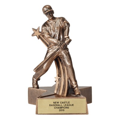 6 ¼" Resin Male Baseball Trophy