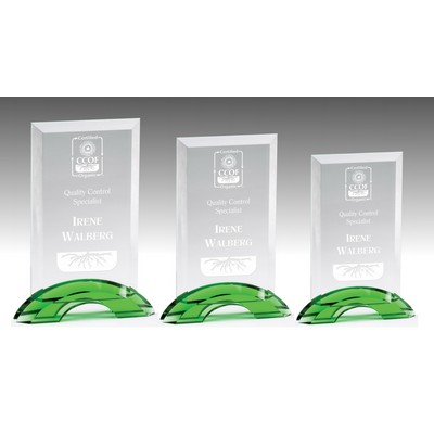 Morelia Emerald Green Optic Crystal Award (4½"x7¼")