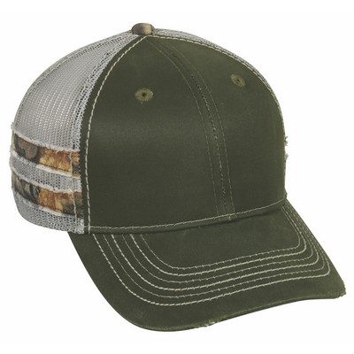 Weathered Cotton Cap w/Mesh Back