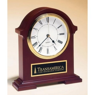 Mahogany Clock Award 7 1/2" W x 8 1/2" H