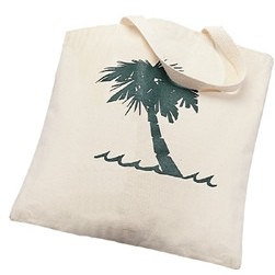 10 Oz. Natural Canvas Large Flat Promo Tote Bag