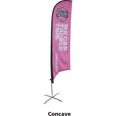 12ft Concave Shape Feather Flag - 1 Side Imprint