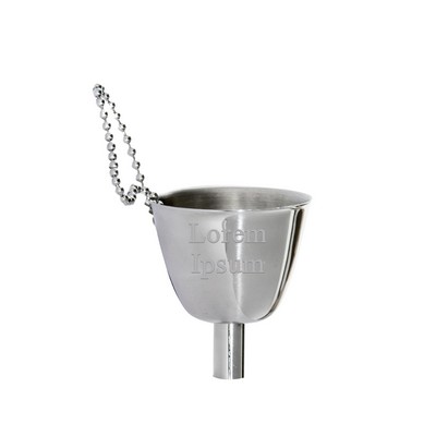 Excalibur Stainless Steel Miniature Pocket Flask Funnel w/Chain