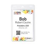 4-1/4" x 6" Vertical EZ Stuff Vinyl Name Tag Holder, Double Slot