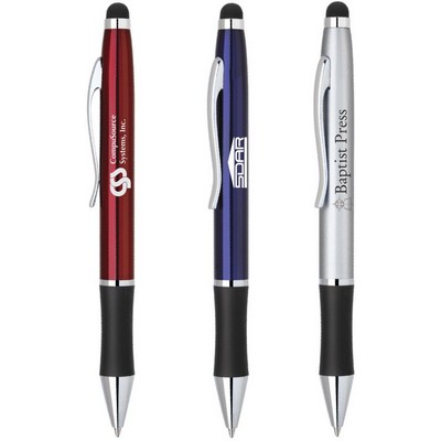 MJ Series Stylus Ball Point Pen - Silver