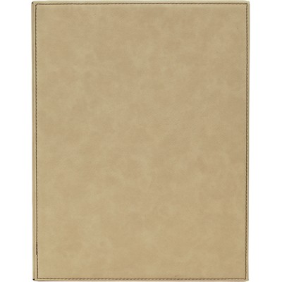 9" x 12" Light Brown Laserable Leatherette Plaque