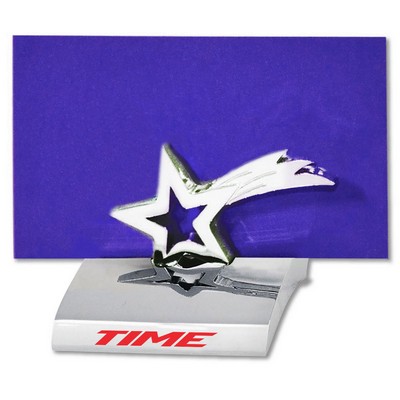 Shooting Star Chrome Business Card Holder