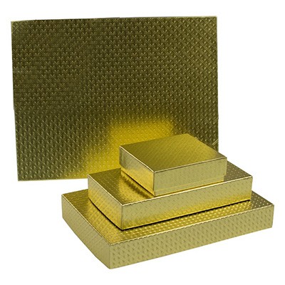 Gold Diamond Foil Collection Candy Box (16 1/4"x15 3/4"x1 1/8")