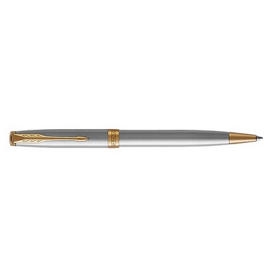 Luxury Line Parker Sonnet Stainless Steel Retractable Ballpoint/Gold Trim