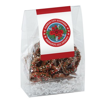 Classic Treat Tote w/ Chocolate Holiday Sprinkled Pretzels