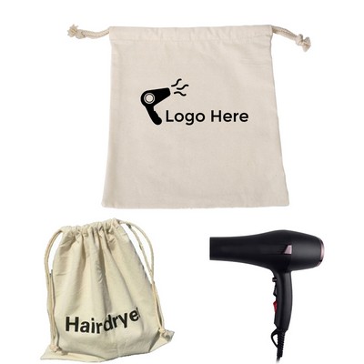 Luxury Hair Dryer Drawstring Bags / Canvas Drawstring Bags