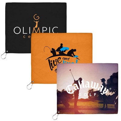 18X15 Sublimated Golf Towel - 200GSM (Factory Direct - 10-12 Weeks Ocean)