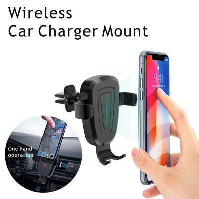 2 in 1 Wireless Car Charger Mount Wireless Charing Car Mounted Charger