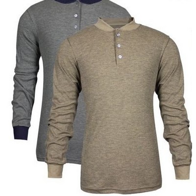 Tecgen Select® FR Long Sleeve Henley Shirt-Gray