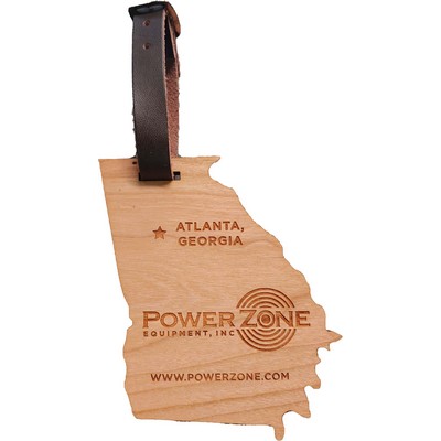 3" x 4" - Georgia Hardwood Luggage Tags