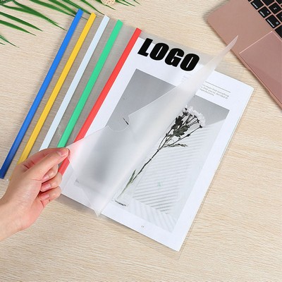 Transparent File Folder A4 Document File Clip Data Holder Clip School Office Organizer Supplies