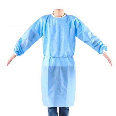 Disposable Non-woven Isolation Gown With PE Film