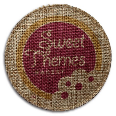 Round Burlap Coaster