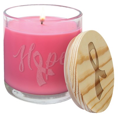 Aroma Delight Glass Candle with Logo-Peony Rose