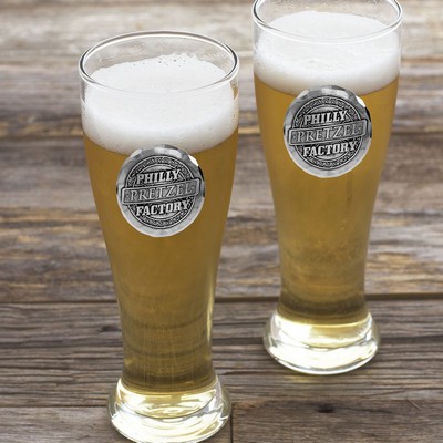 York Pilsner Glass Set of 2 w/ Medallion