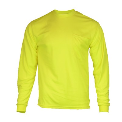 Hi-Vis Microfiber Long-Sleeve Work Shirt