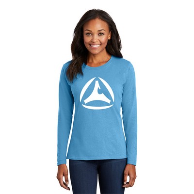 Port & Company® Ladies Long Sleeve Core Cotton Tee