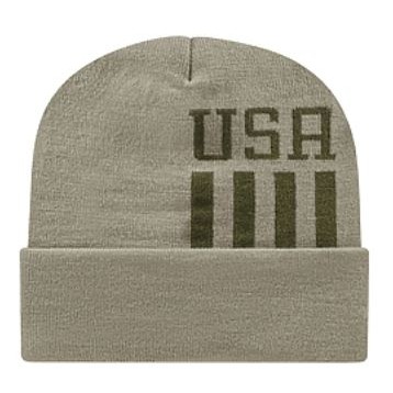 Cap America® USA Made Patriotic Knit Cap