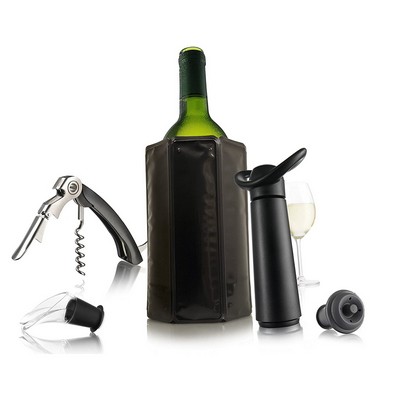 Vacu Vin™ Wine Set Original, 5 Piece Set, Black