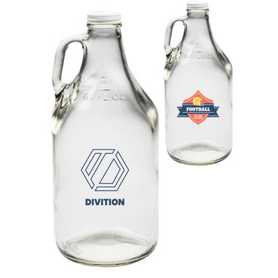 64 Oz. Growlers Durable Clear glass