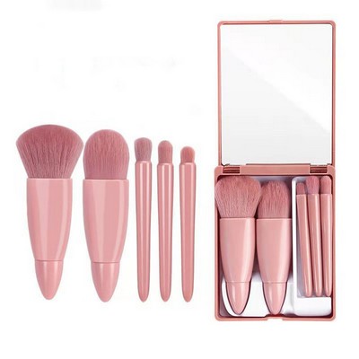 Makeup Brush Set With Mirror