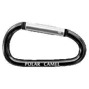 Black Polar Camel Water Bottle Carabiner