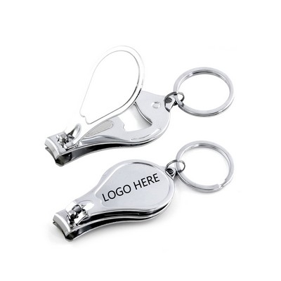 Stainless Steel Nail Clipper with Bottle Opener