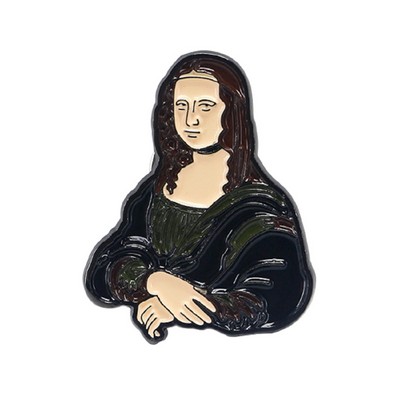 Mona Lisa Souvenir Badge Lapel Pin