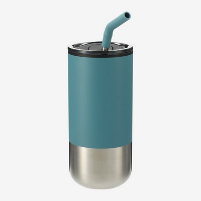 16oz Stainless Steel Vacuum Insulated Tumbler With Straw