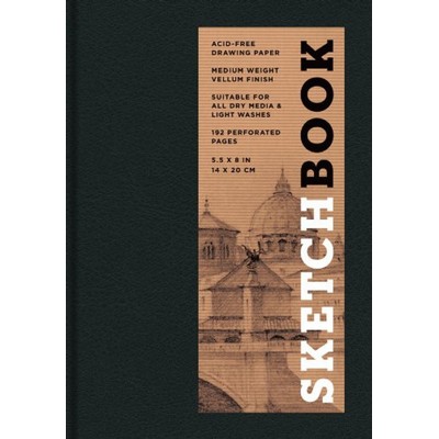 Sketchbook 5.5 x 8" Black Hardcover Mixed Media Sketchbook for Drawing (Aci