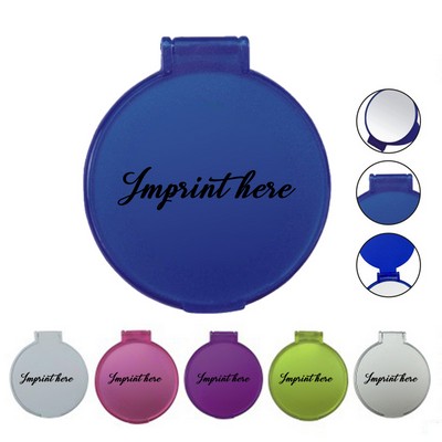 Ultra Thin Round Compact Plastic Pocket Mirror