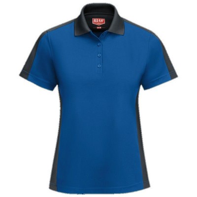 Red Kap™ Women's Performance Knit® Two-Tone Polo - Royal Blue/Charcoal Gray