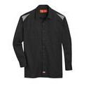 Dickie's® Men's Performance Long Sleeve Team Shirt - Black/Smoke Gray