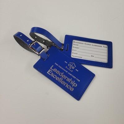 Leather Open Business Sized Luggage Tag