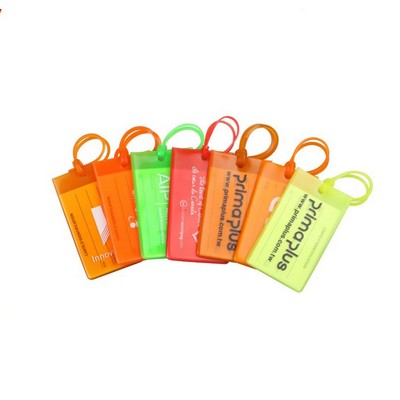 Clear Vinyl Pocket Luggage Tags